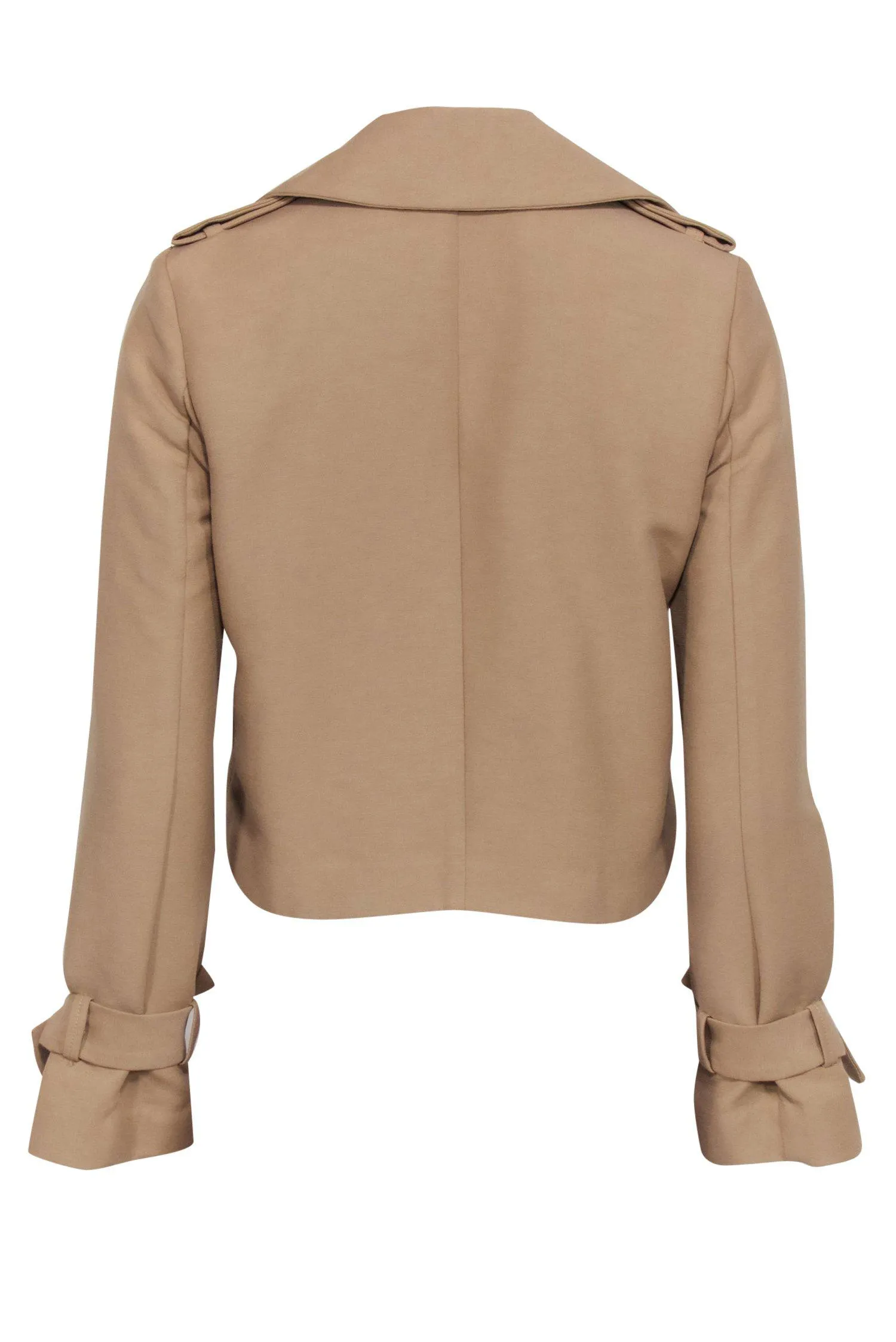 Avec Les Filles - Khaki Wide Collar Cropped Jacket Sz XS