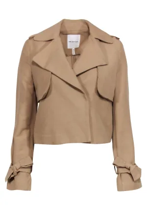 Avec Les Filles - Khaki Wide Collar Cropped Jacket Sz XS