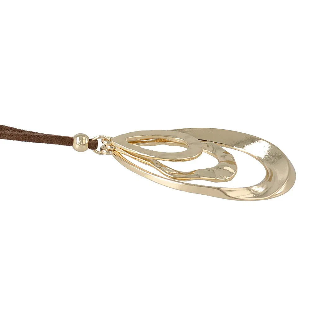 Big Drop Long Cord Necklace