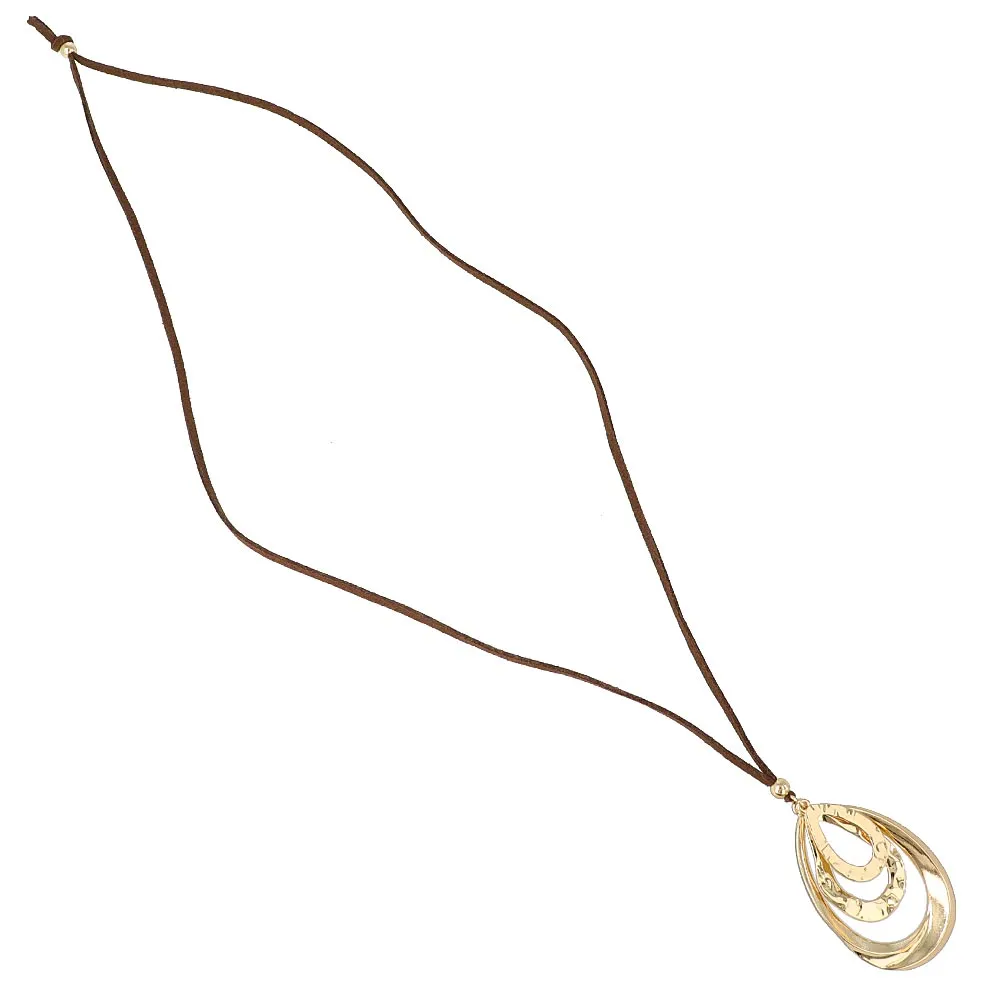 Big Drop Long Cord Necklace