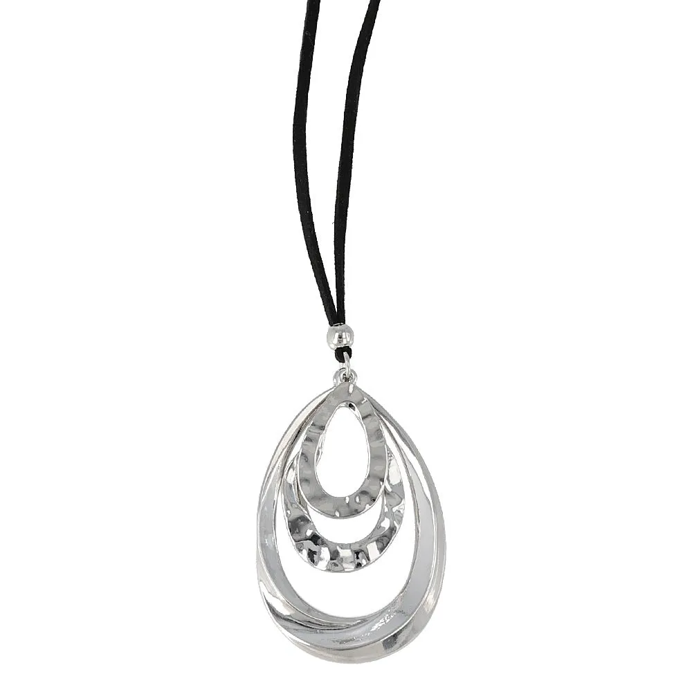 Big Drop Long Cord Necklace