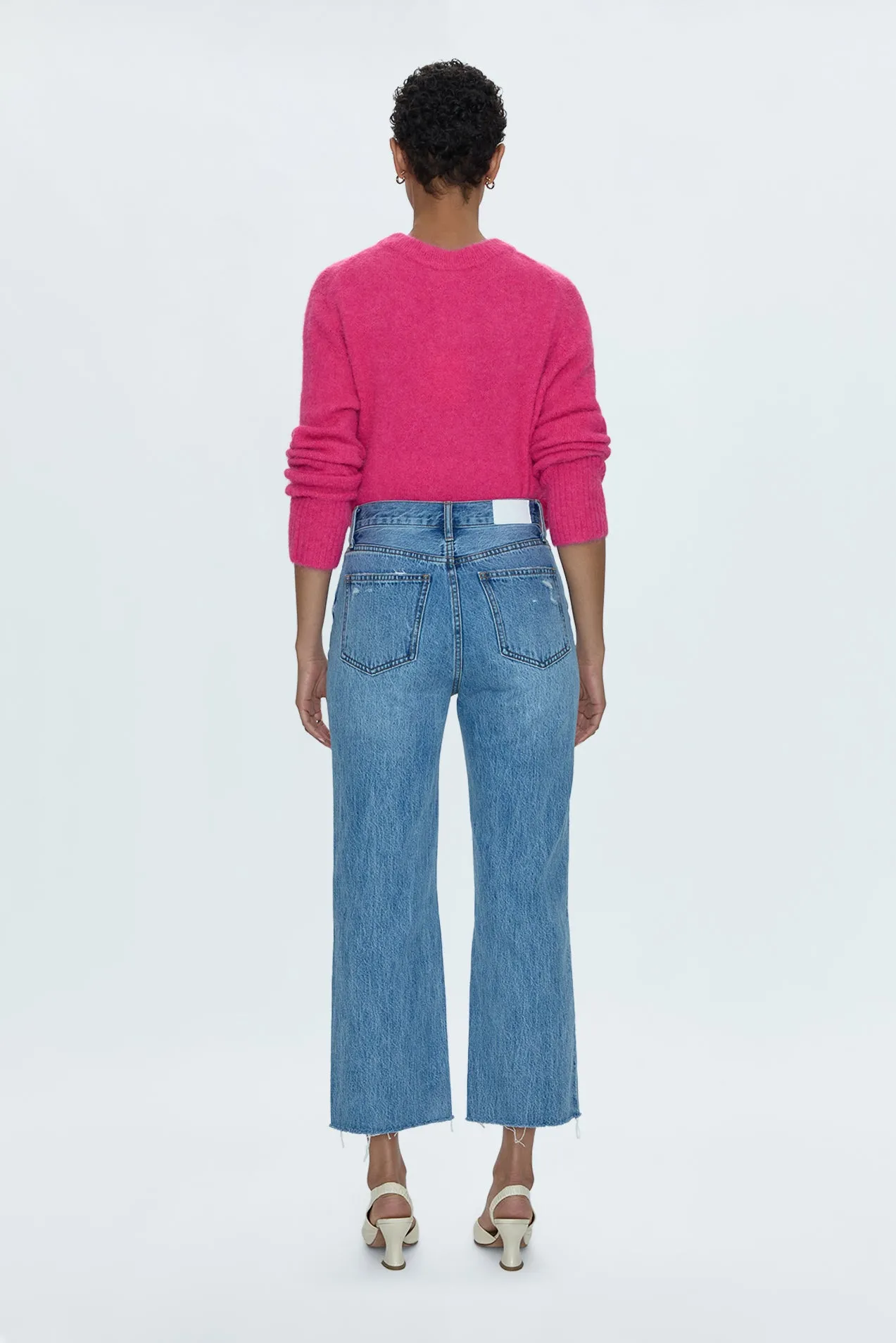 Cassie Super High Rise Straight Jean - Bushwick Distressed