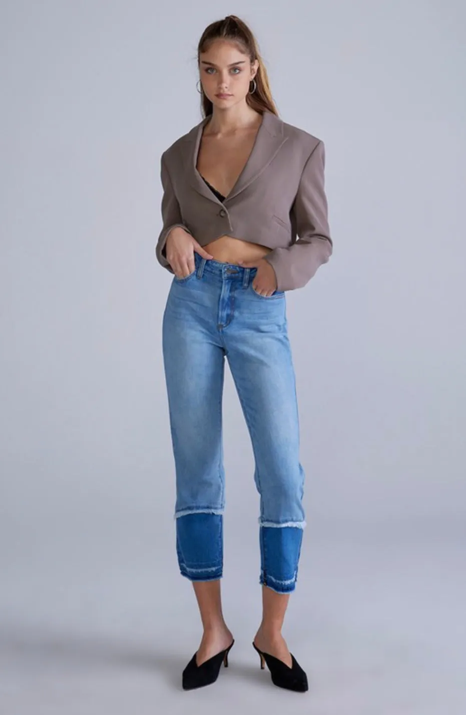 Ceros High Rise Crop Straight