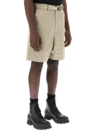 cotton belted shorts