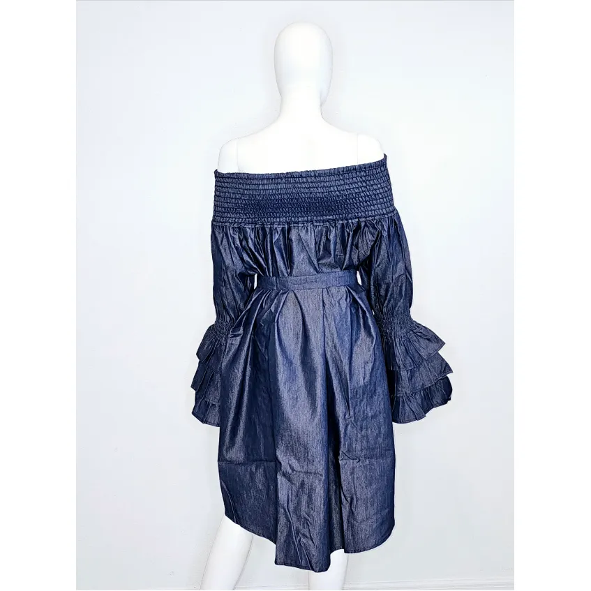 Denim Off Shoulder Dress