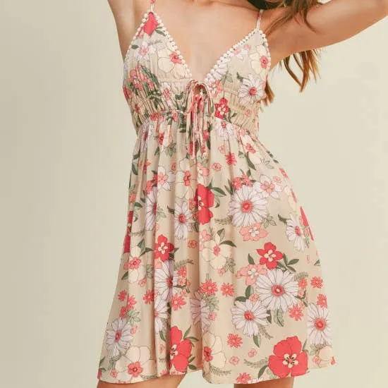 Desert Crochet Trim Cami Dress