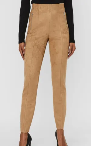 Dinna Faux Suede Leggings Tigers Eye