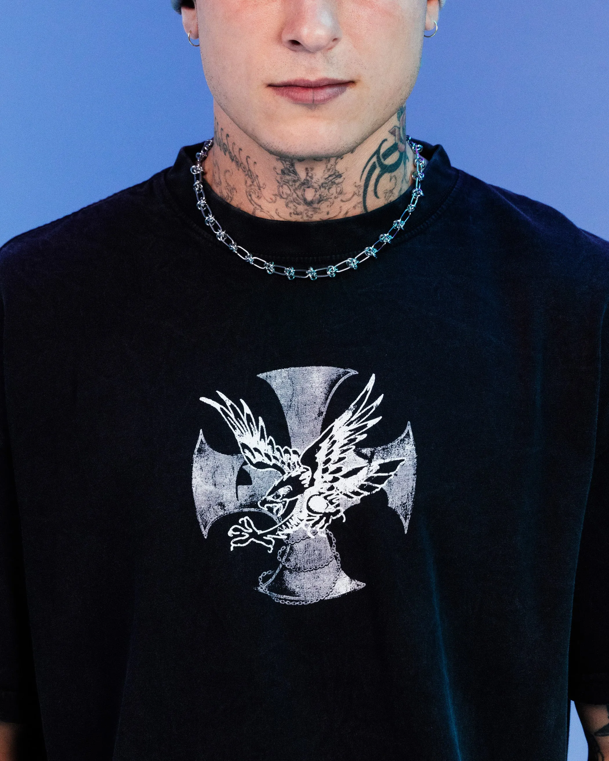 Ed Hardy By Loiter Flight Premium T-Shirt Black Acidwash
