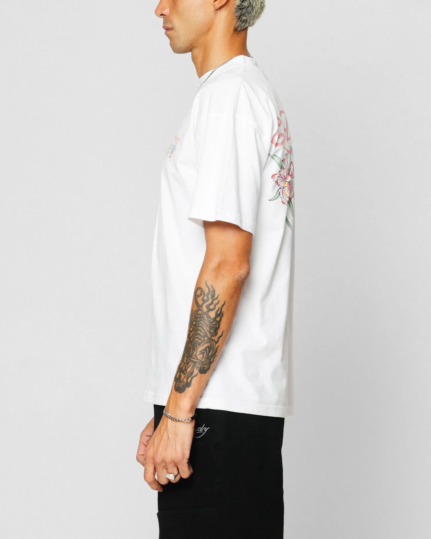 Ed Hardy Flowers T-Shirt White