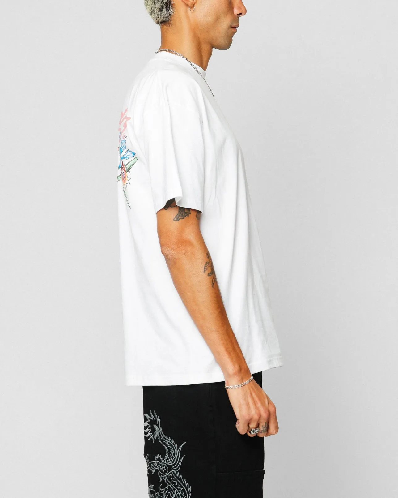 Ed Hardy Flowers T-Shirt White