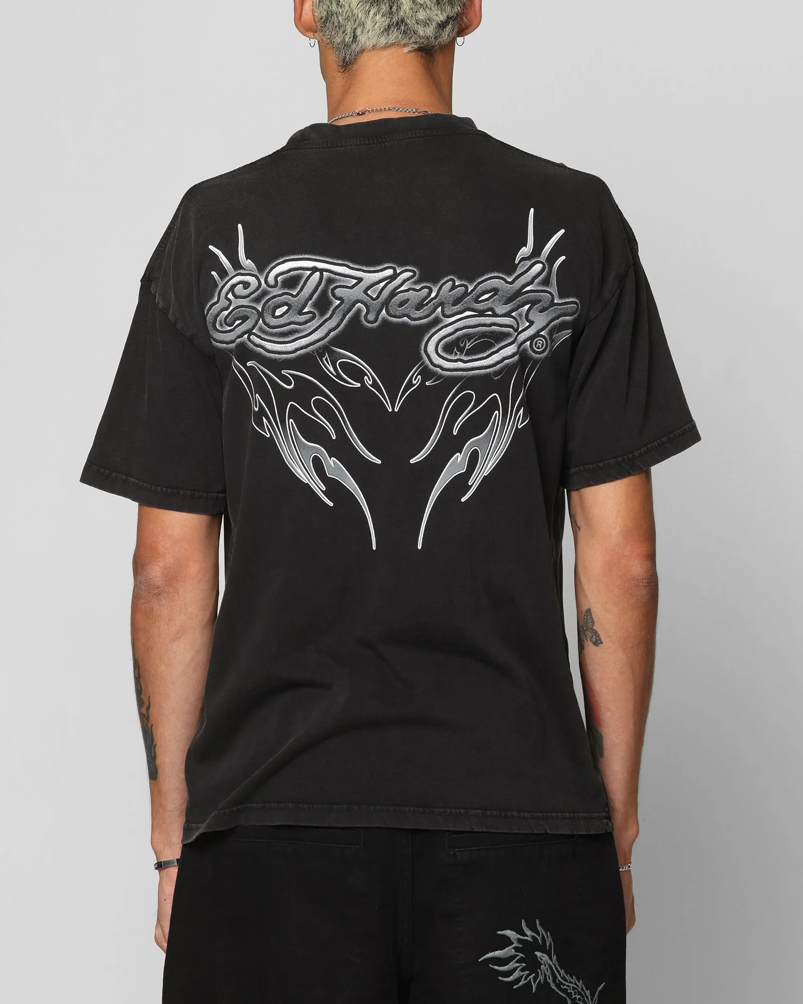 Ed Hardy Tribal T-Shirt Black