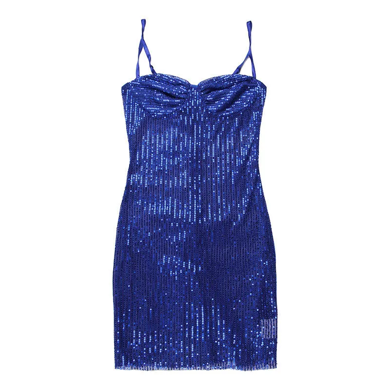 Emily Fashion Sequins Skinny Mini Dress