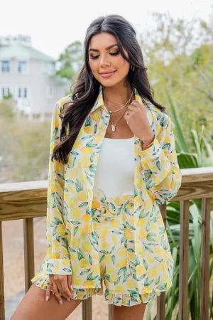 Every Summer In Summer Sunshine Button Up Chiffon Top