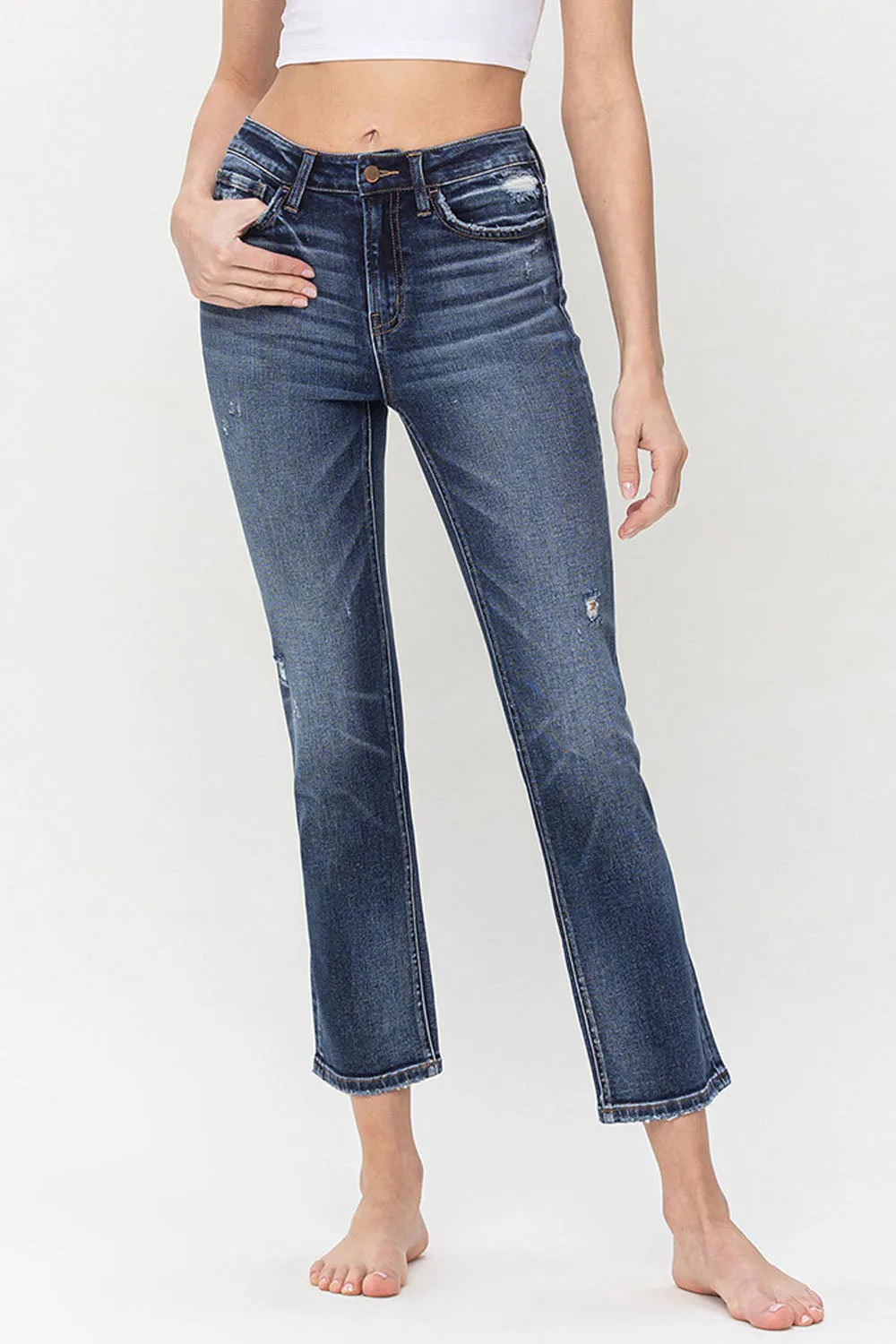 Flying Monkey - Benefactor - High Rise Ankle Slim Straight Jeans - F5223