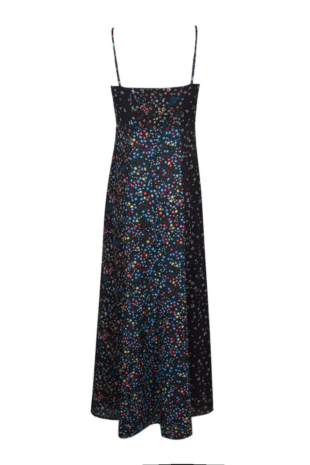 French Connection Spaghetti Strap Button Front Detail Floral Print Polyester Maxi Dress