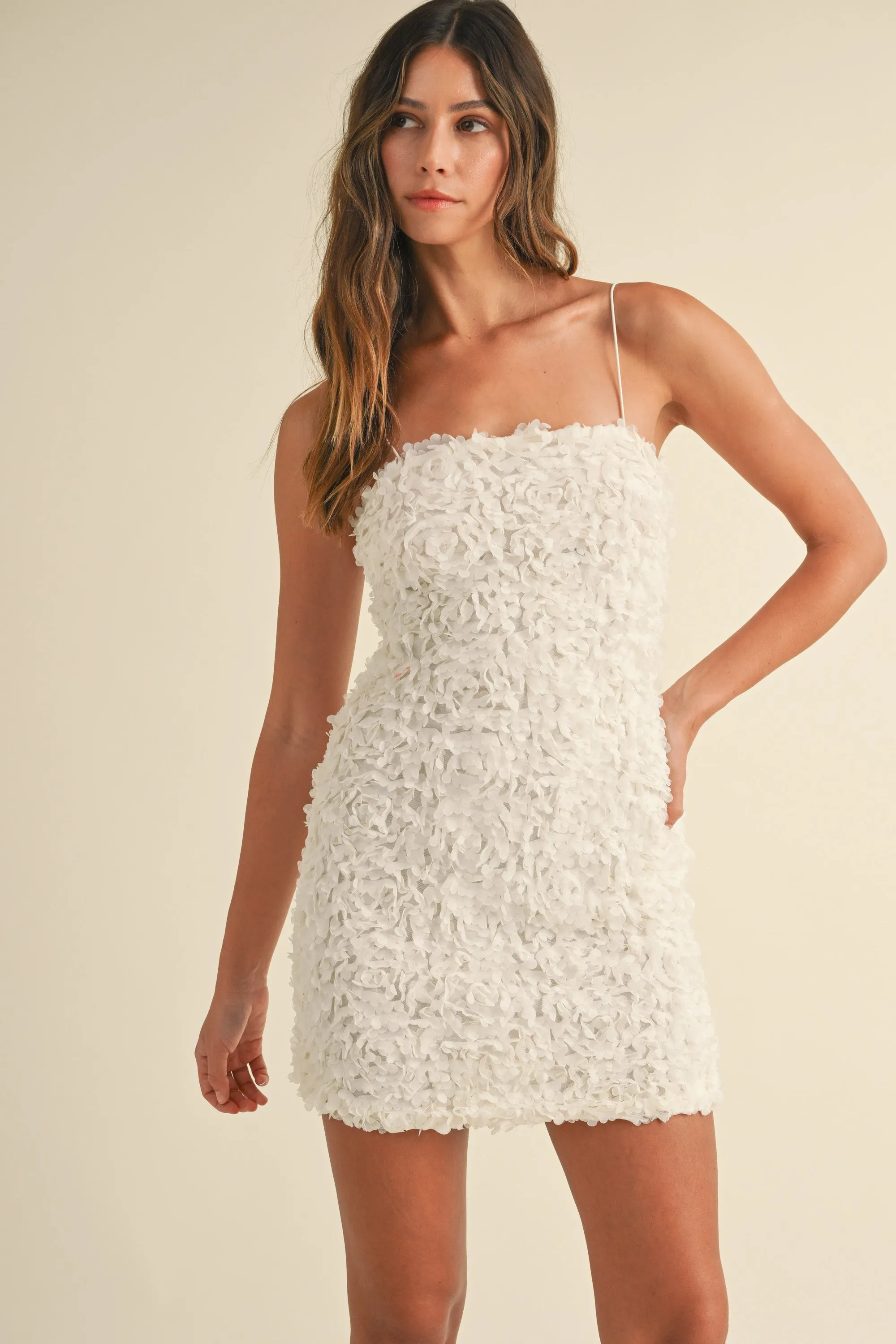 GALEN APPLIQUE BODYCON MINI DRESS