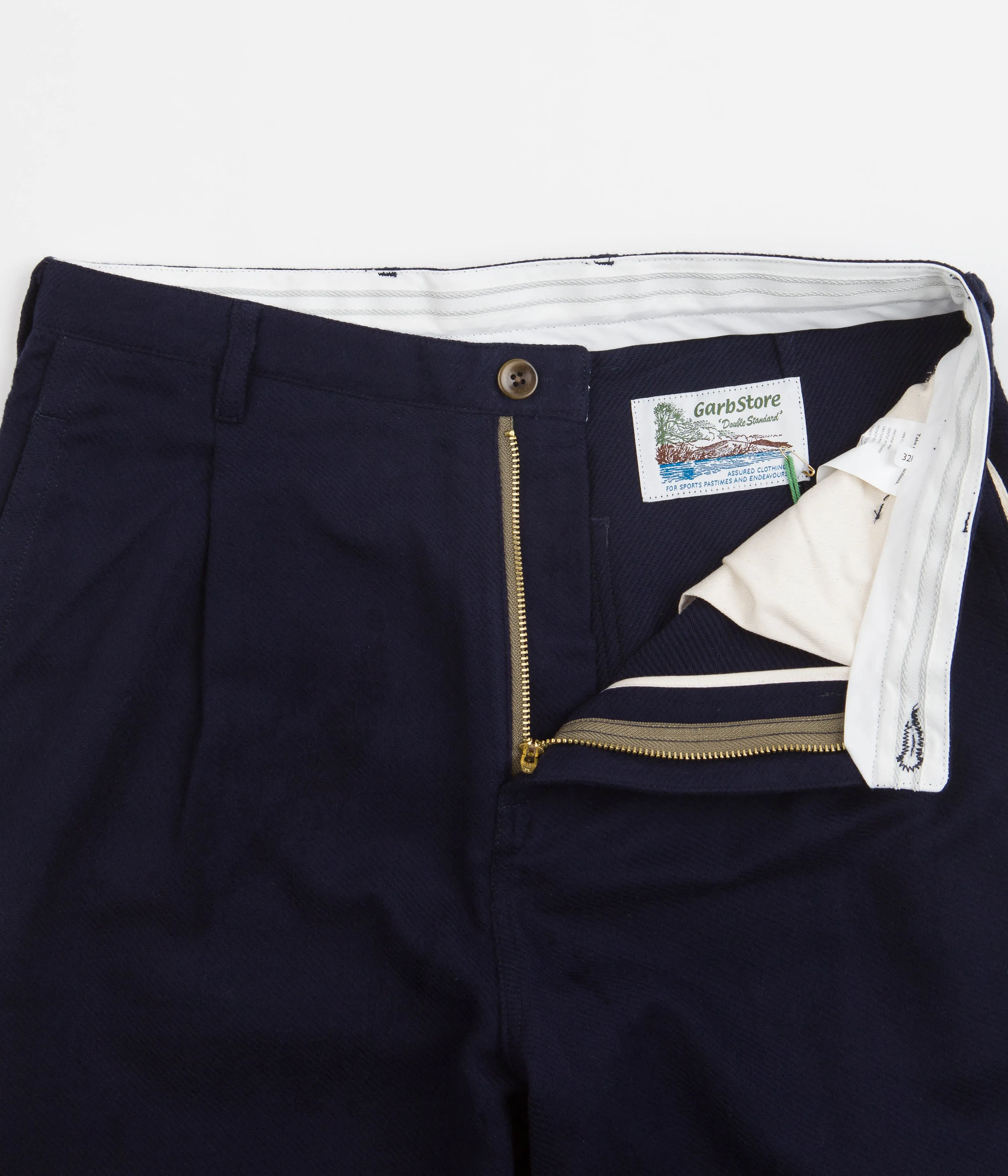 Garbstore Duster Pleated Pants - Navy