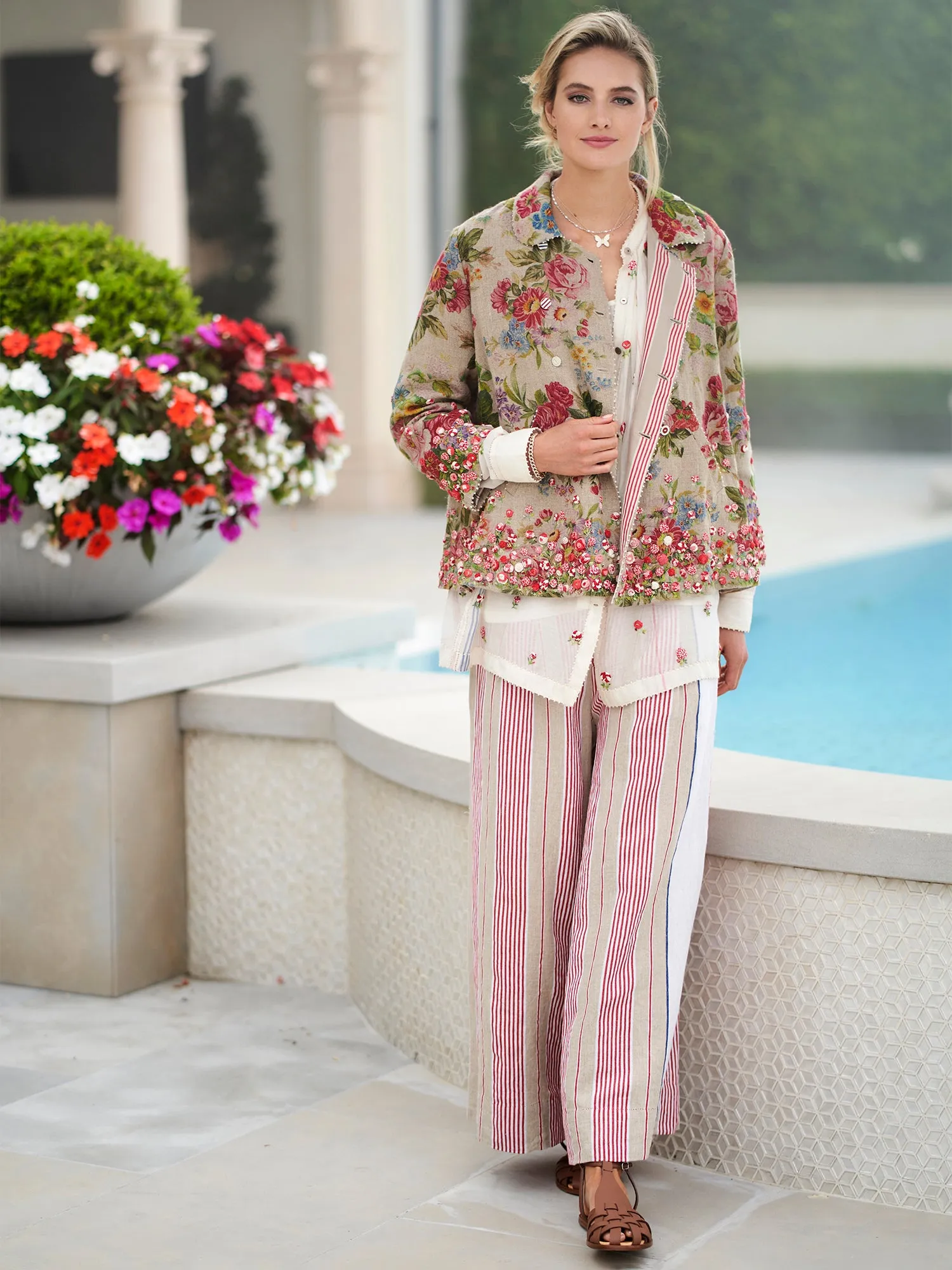 Gesine Stripe Linen Pant