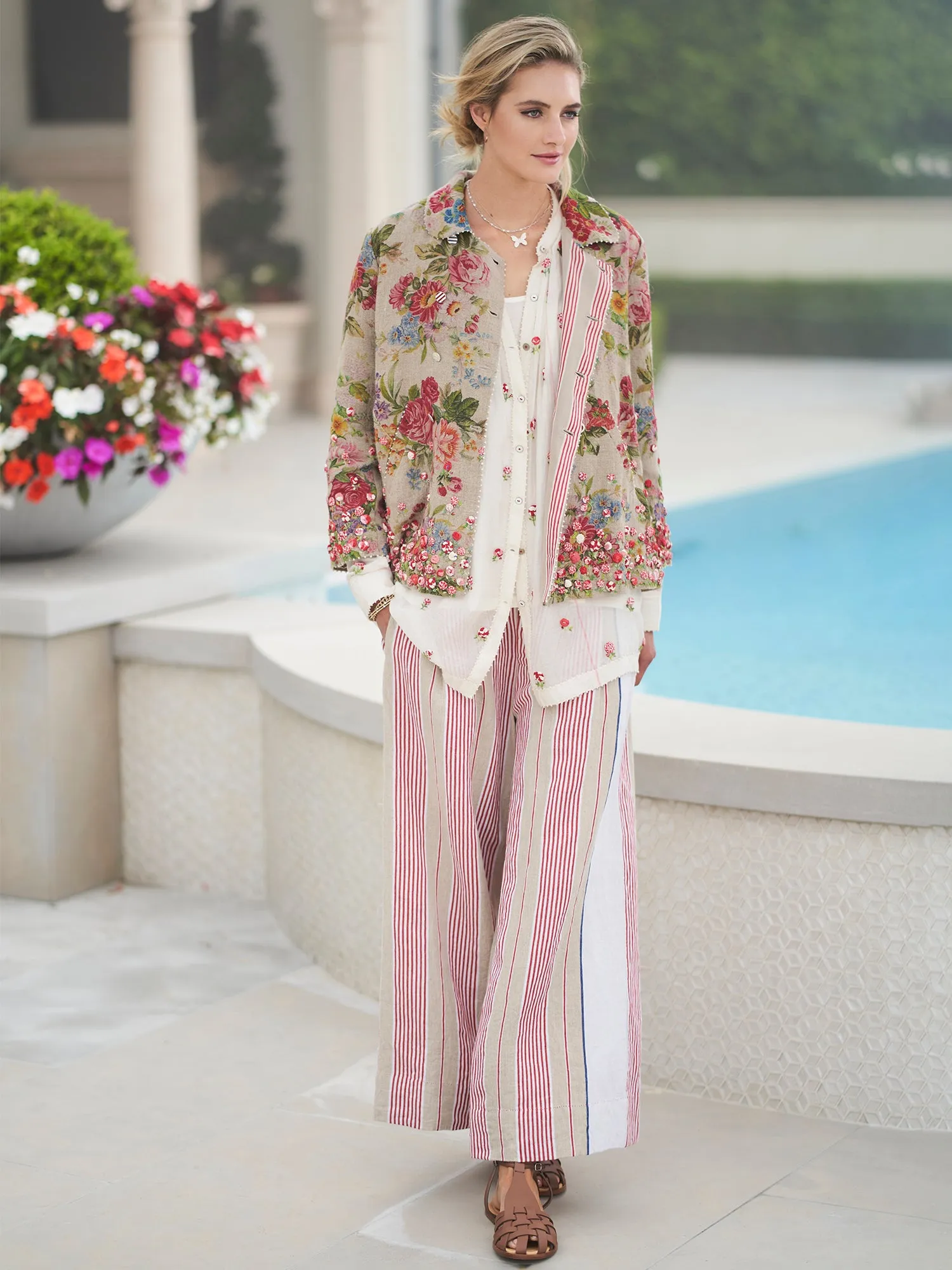 Gesine Stripe Linen Pant