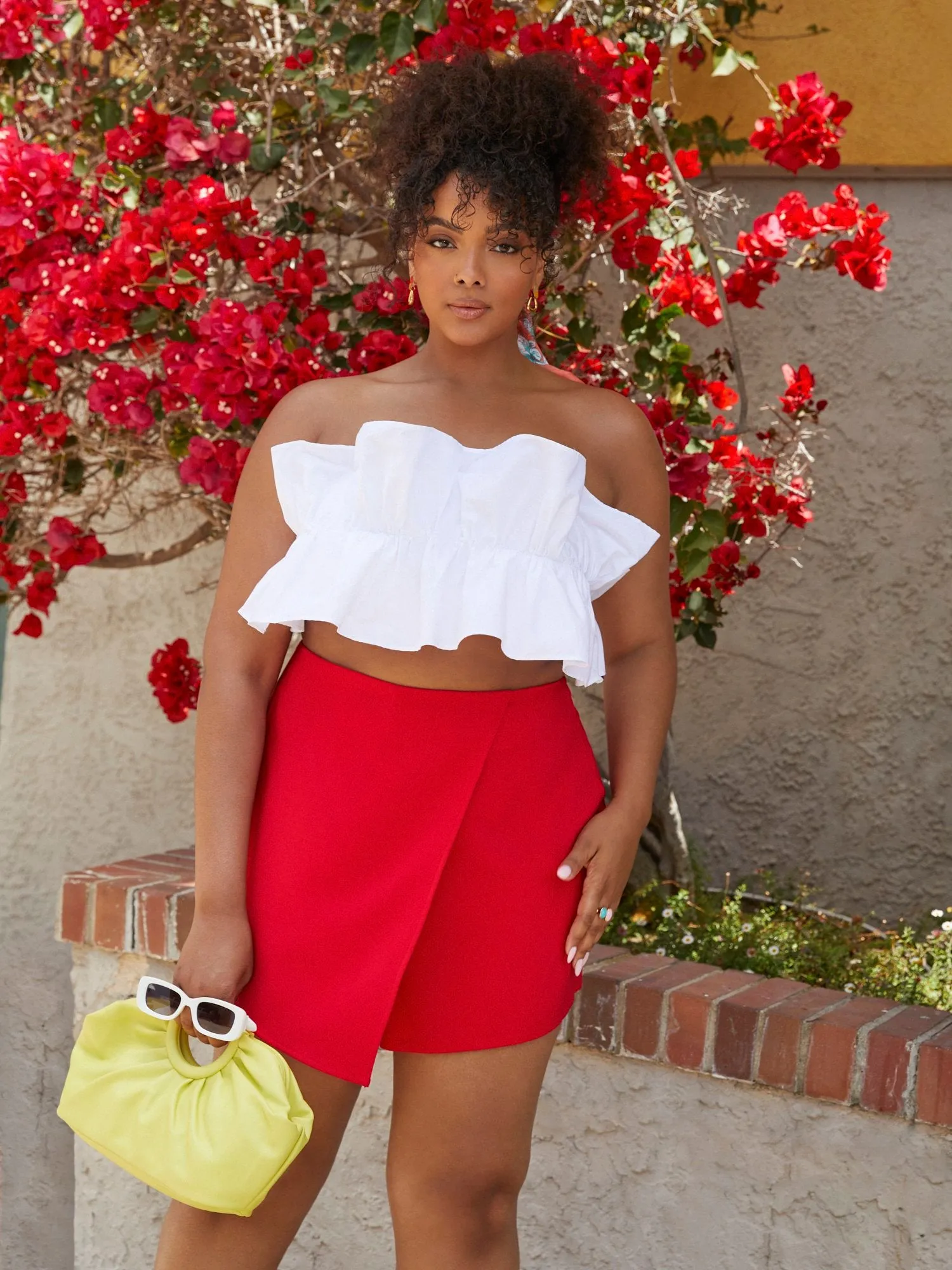 Gianna Strapless Ruffle Top