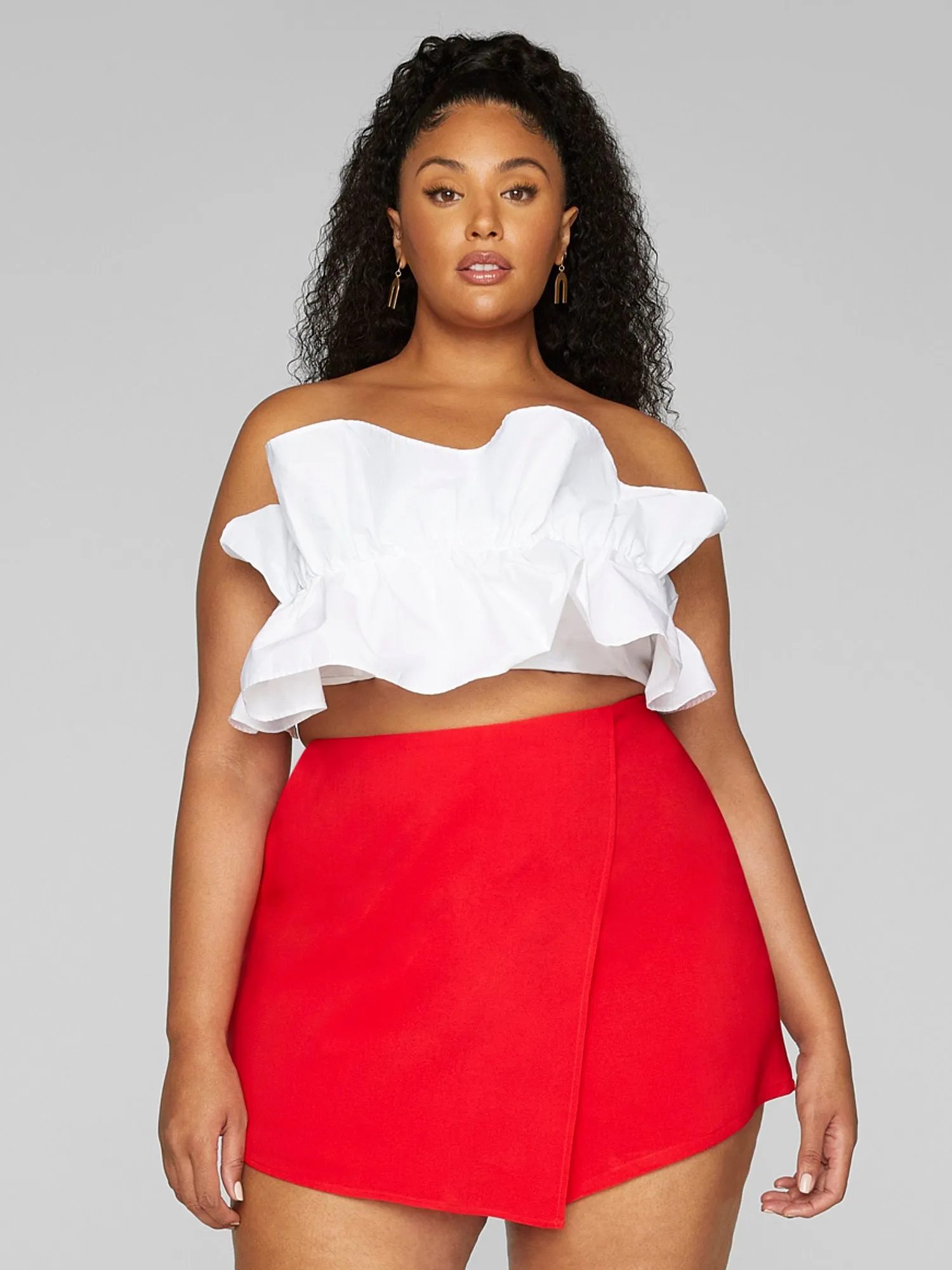 Gianna Strapless Ruffle Top