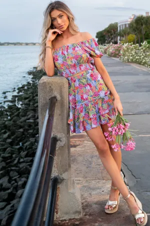 Have A Blast Lavender Floral Print Top