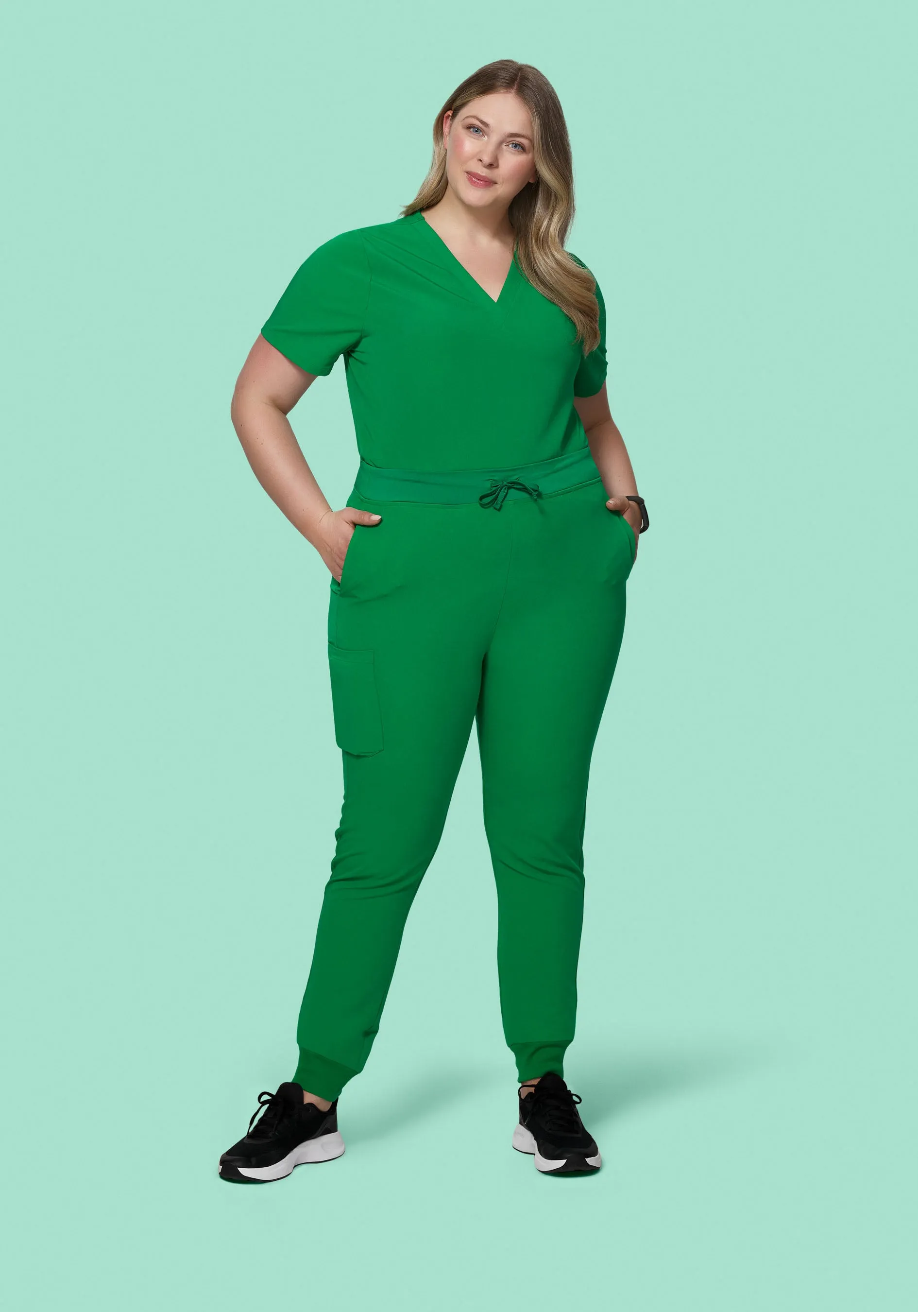 High Waisted Joggers Emerald