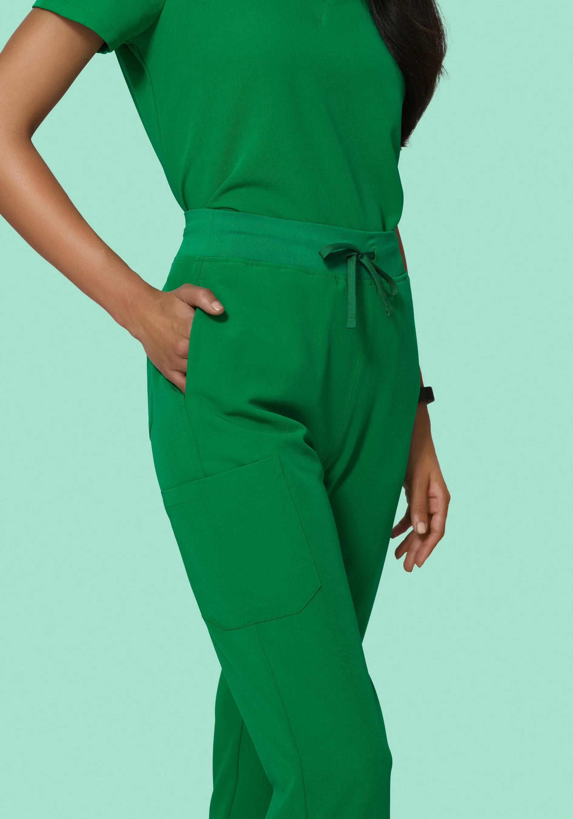High Waisted Joggers Emerald