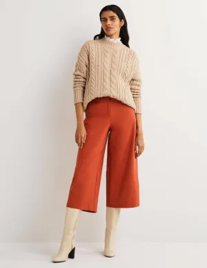 Jersey Wide Leg Culottes-Chilli Oil