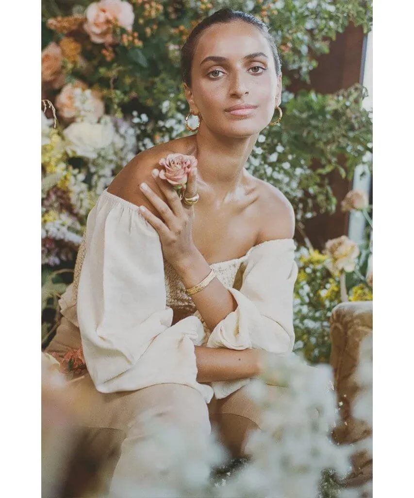 Jessie Jane Cropped Blouse Honey