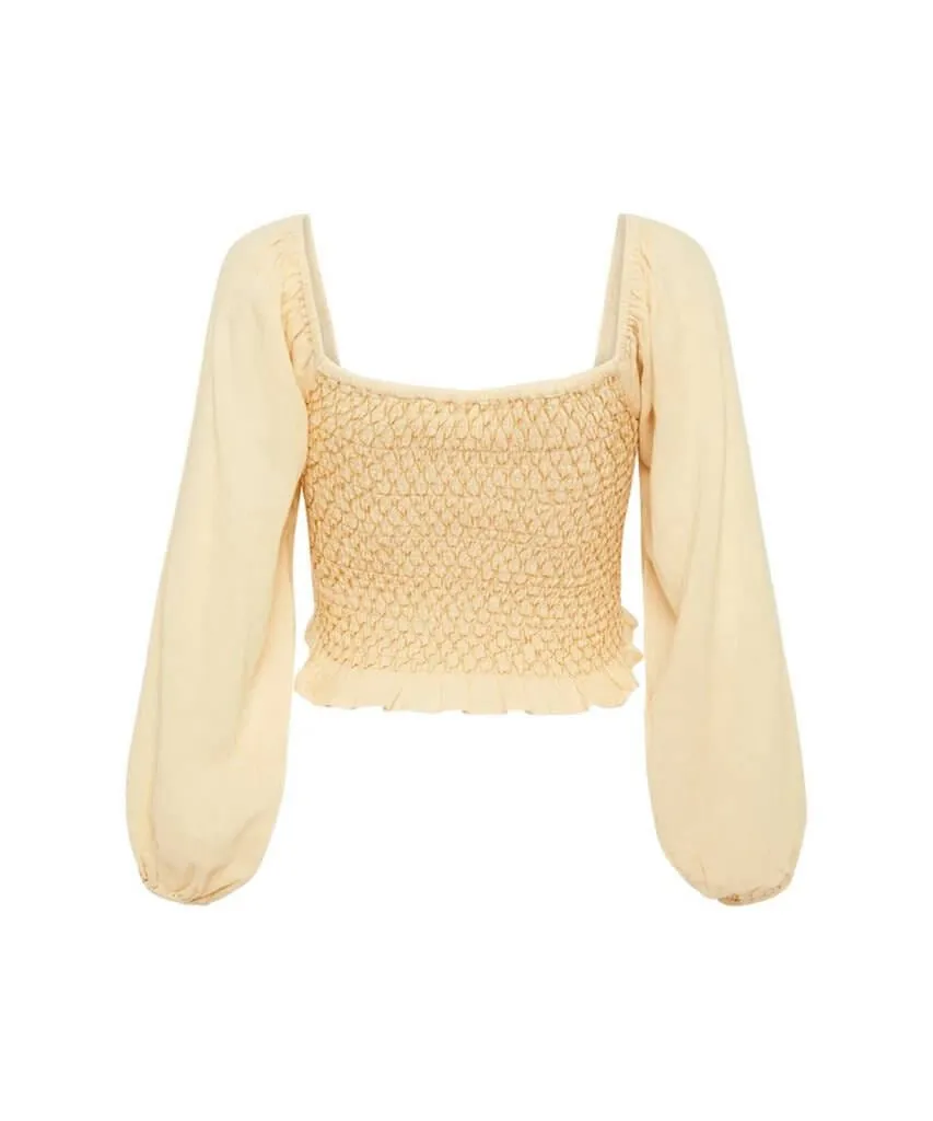 Jessie Jane Cropped Blouse Honey
