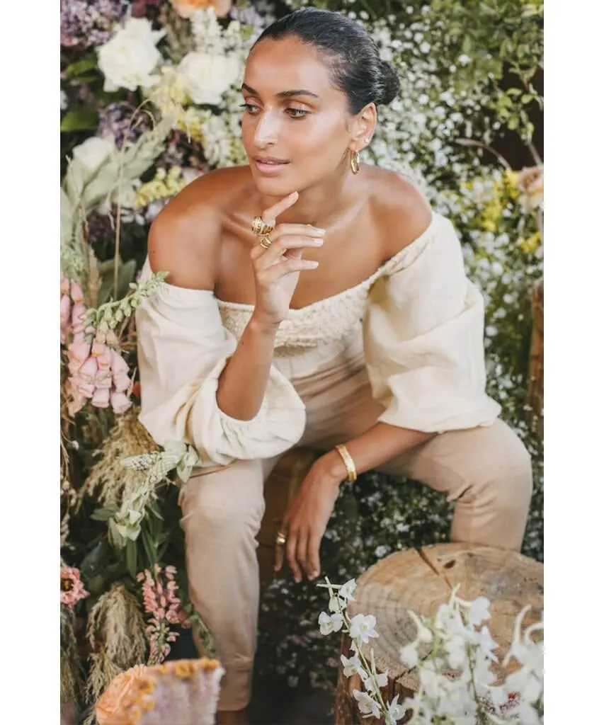 Jessie Jane Cropped Blouse Honey