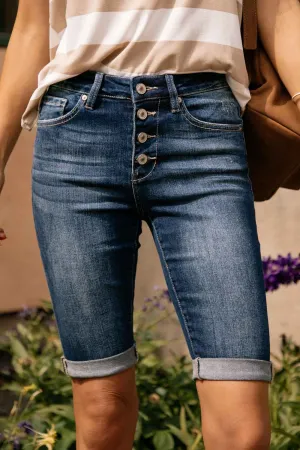 KanCan Button Fly Bermudas