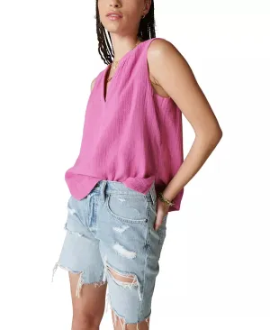 Lucky Brand Cotton Sleeveless Popover Shirt