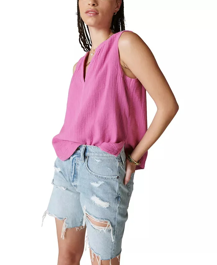 Lucky Brand Cotton Sleeveless Popover Shirt