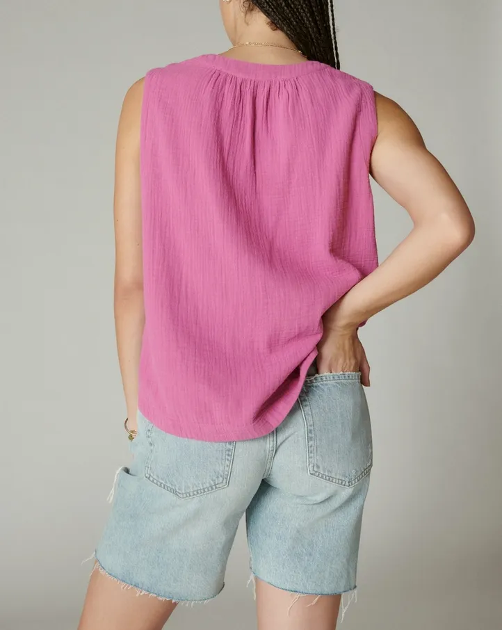Lucky Brand Cotton Sleeveless Popover Shirt