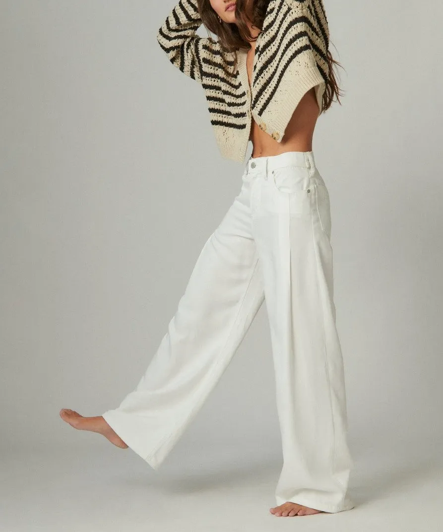 Lucky Brand High-Rise White Palazzo Jeans