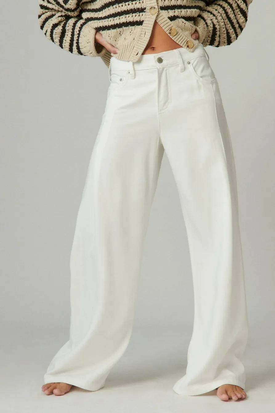 Lucky Brand High-Rise White Palazzo Jeans
