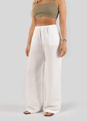 Mai Linen Trousers White