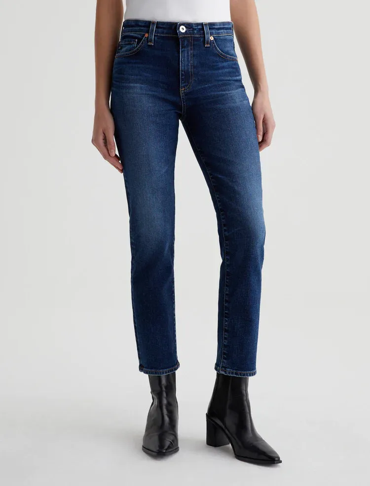 Mari Crop High Rise Slim Straight - Havana