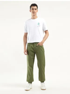 Men's Olive Regular Fit Jogger Trousers