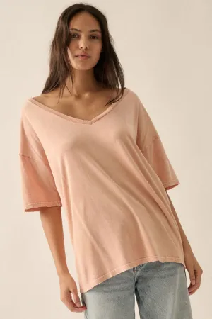 Mineral Wash V-Neck Tee
