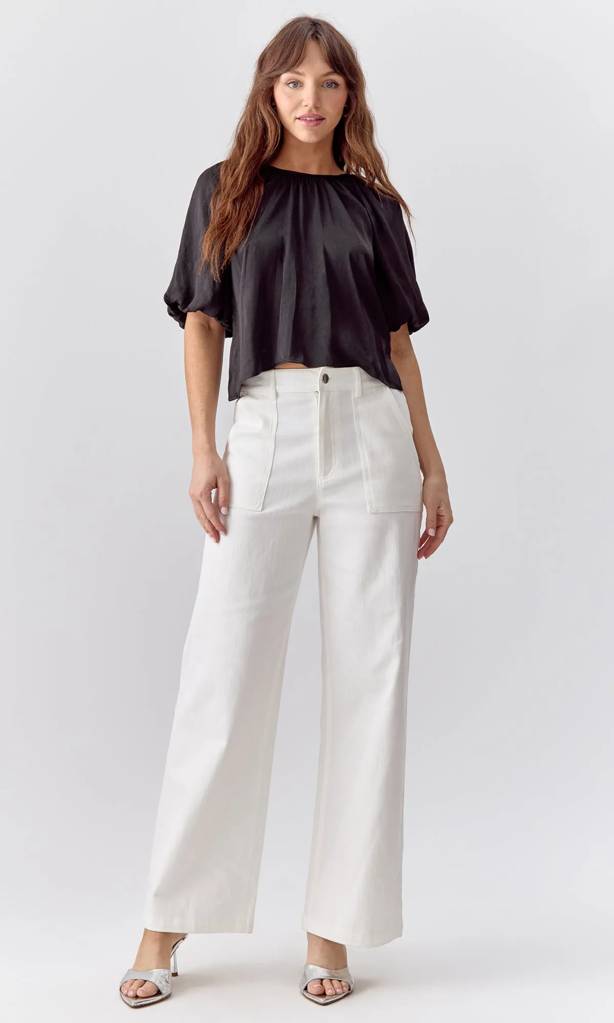 Nadia Balloon Sleeve Blouse