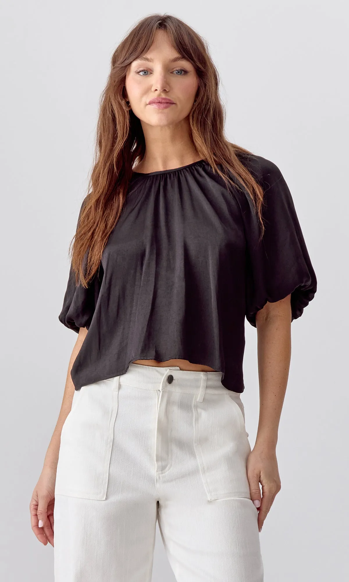 Nadia Balloon Sleeve Blouse