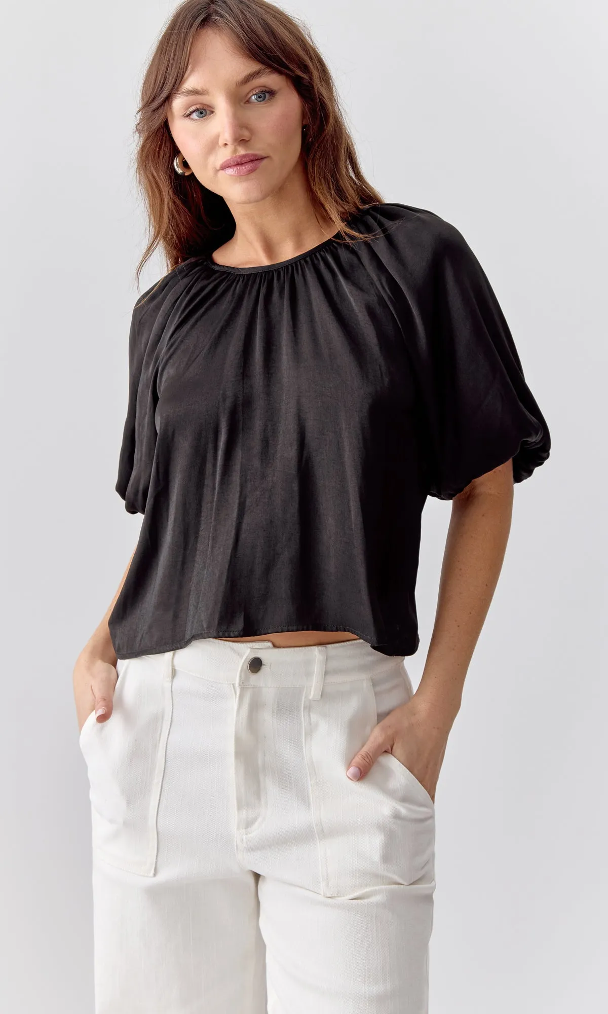 Nadia Balloon Sleeve Blouse