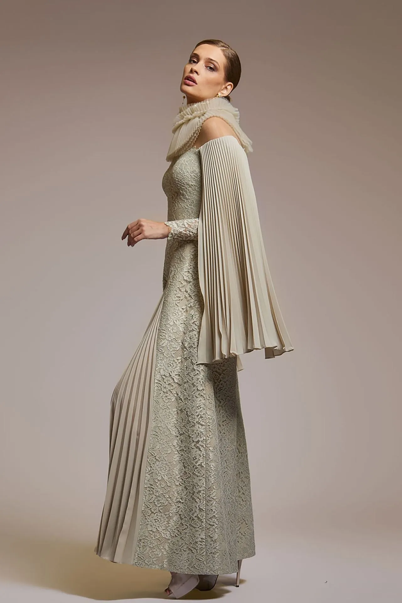 Off-The-Shoulder Lace Midi Dress