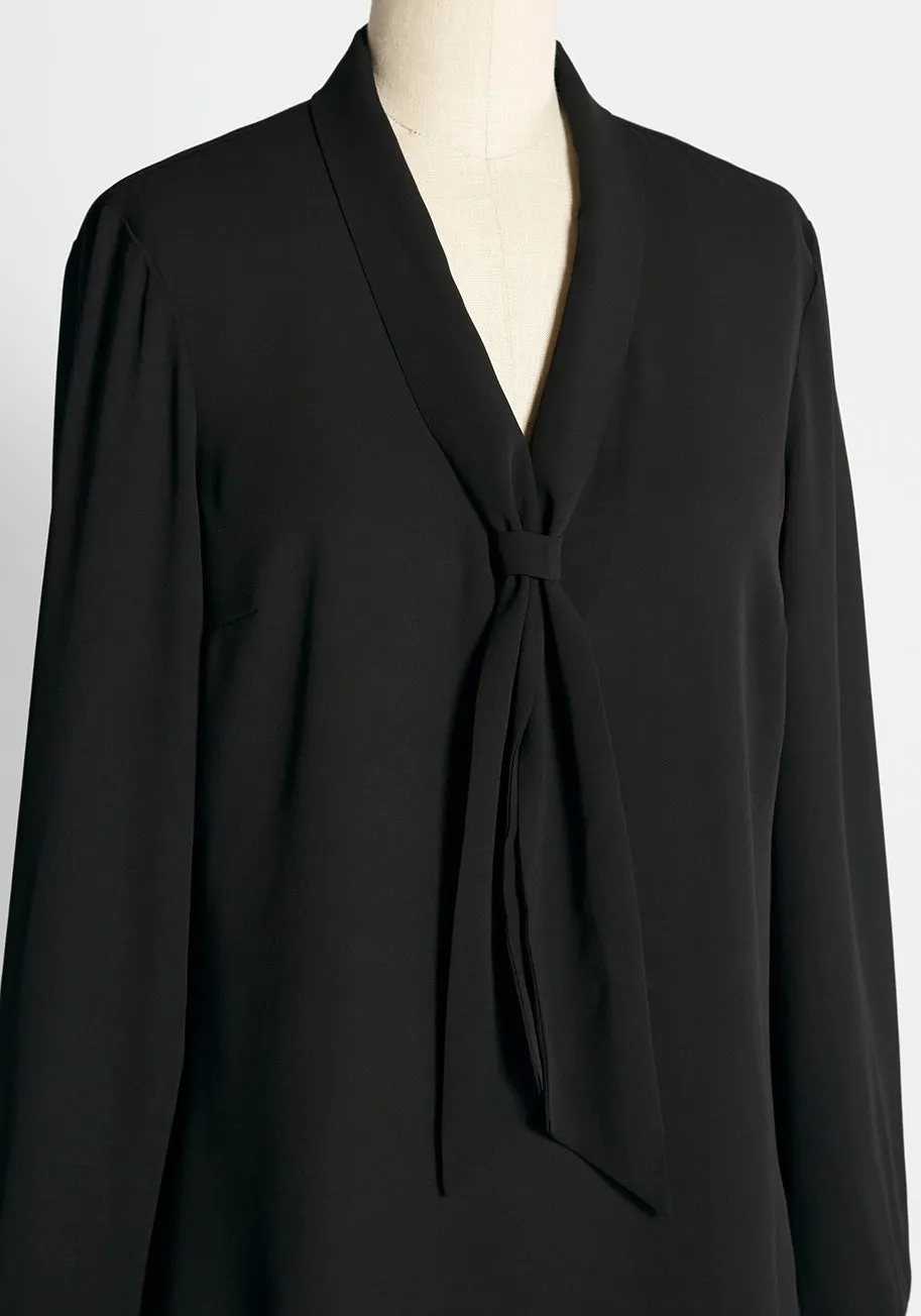 Pleasant Confidence Tie-Neck Top