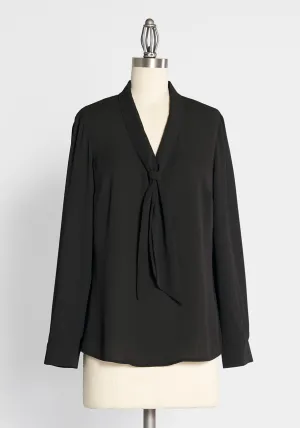 Pleasant Confidence Tie-Neck Top