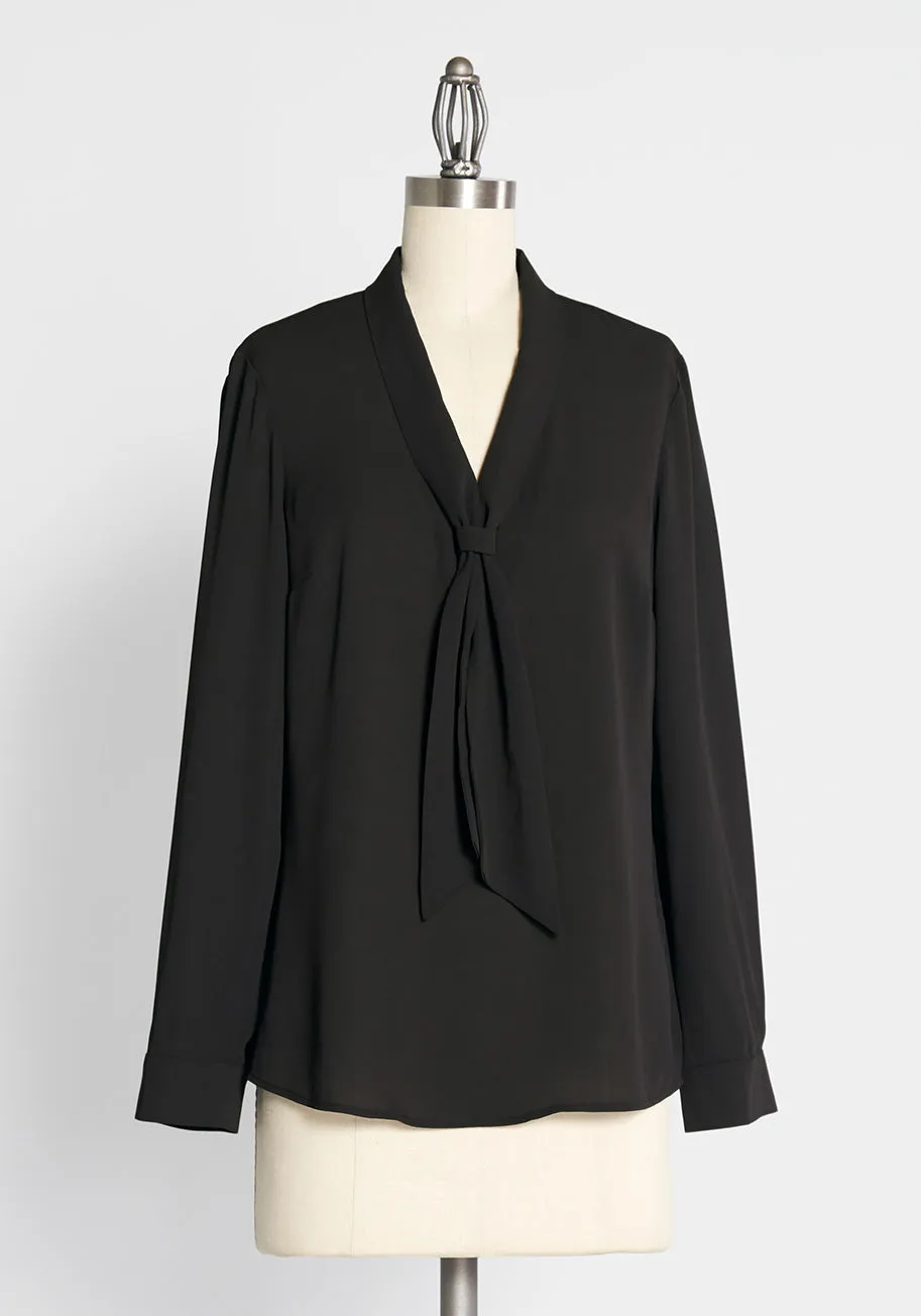 Pleasant Confidence Tie-Neck Top