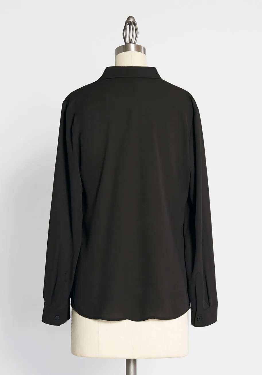 Pleasant Confidence Tie-Neck Top